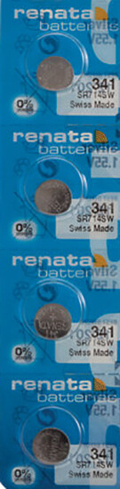 4 x Renata 341 Watch Batteries, SR714SW Battery