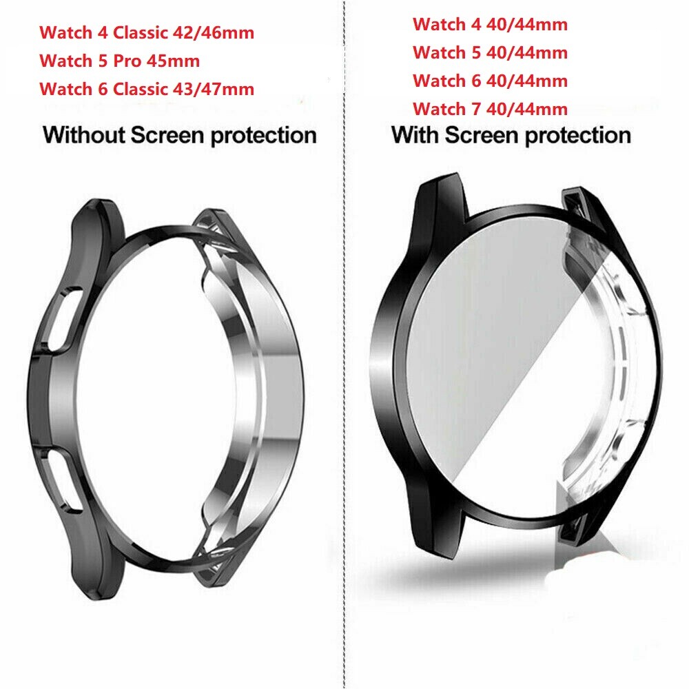 For Samsung Galaxy Watch 6 5 40/44 watch 5 Pro 45 Metal Band Strap + Case Cover