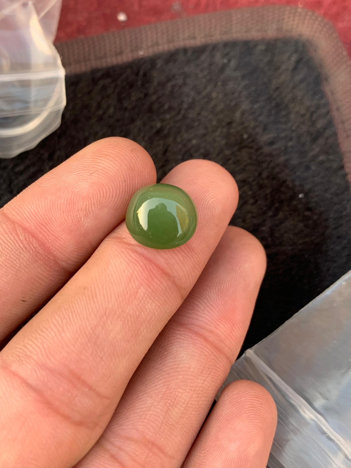 9.05 ct Dim12.1*12*7.2mm top quality natural nephrite loose gemstone from Pakist