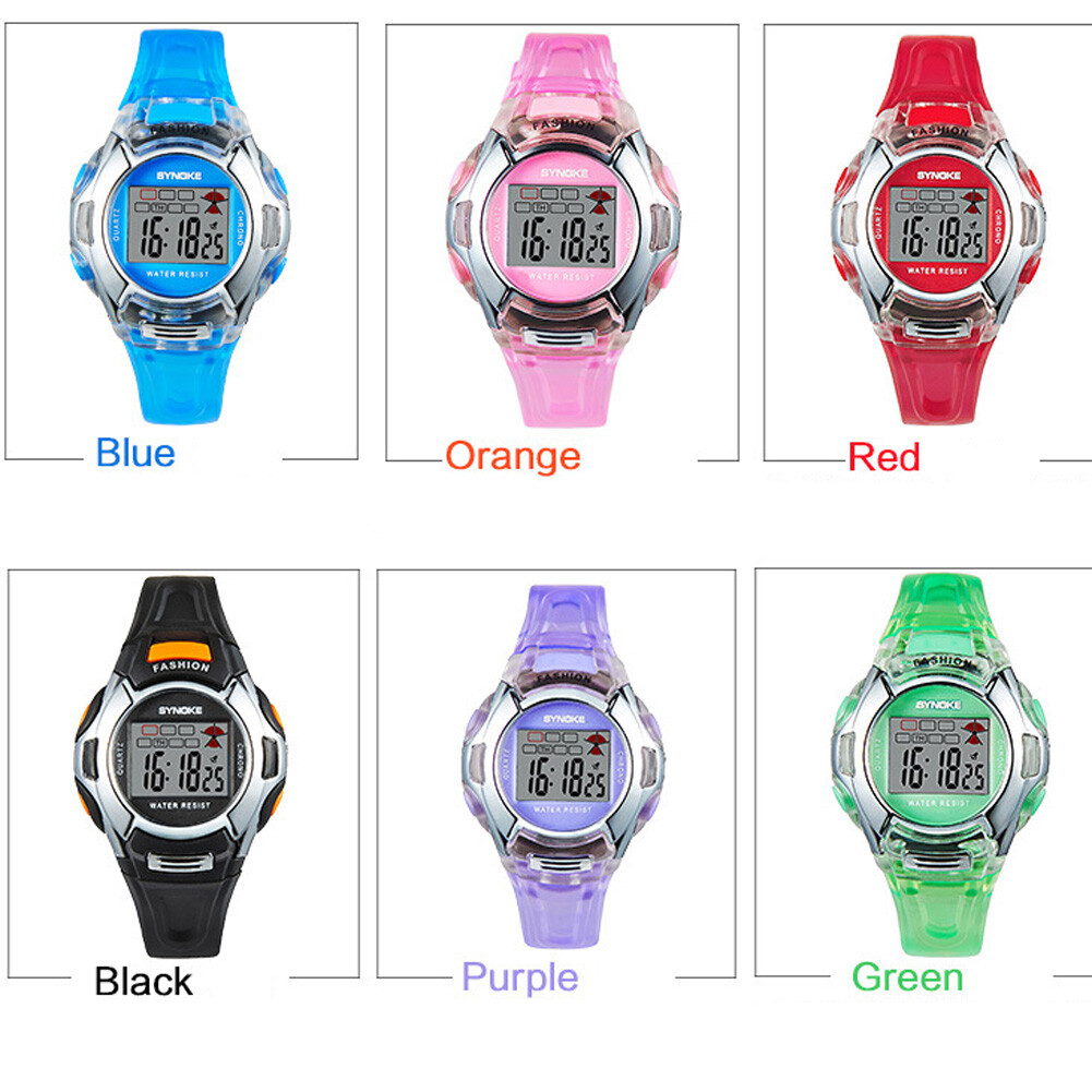 Kids Digital Watches for Girl Boys 3ATM Waterproof Multi-Functional WristWatches