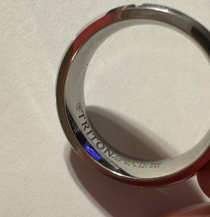 Triton Men’s Tungsten Wedding/Anniversary Band Ring White Tungsten 8mm Size 13