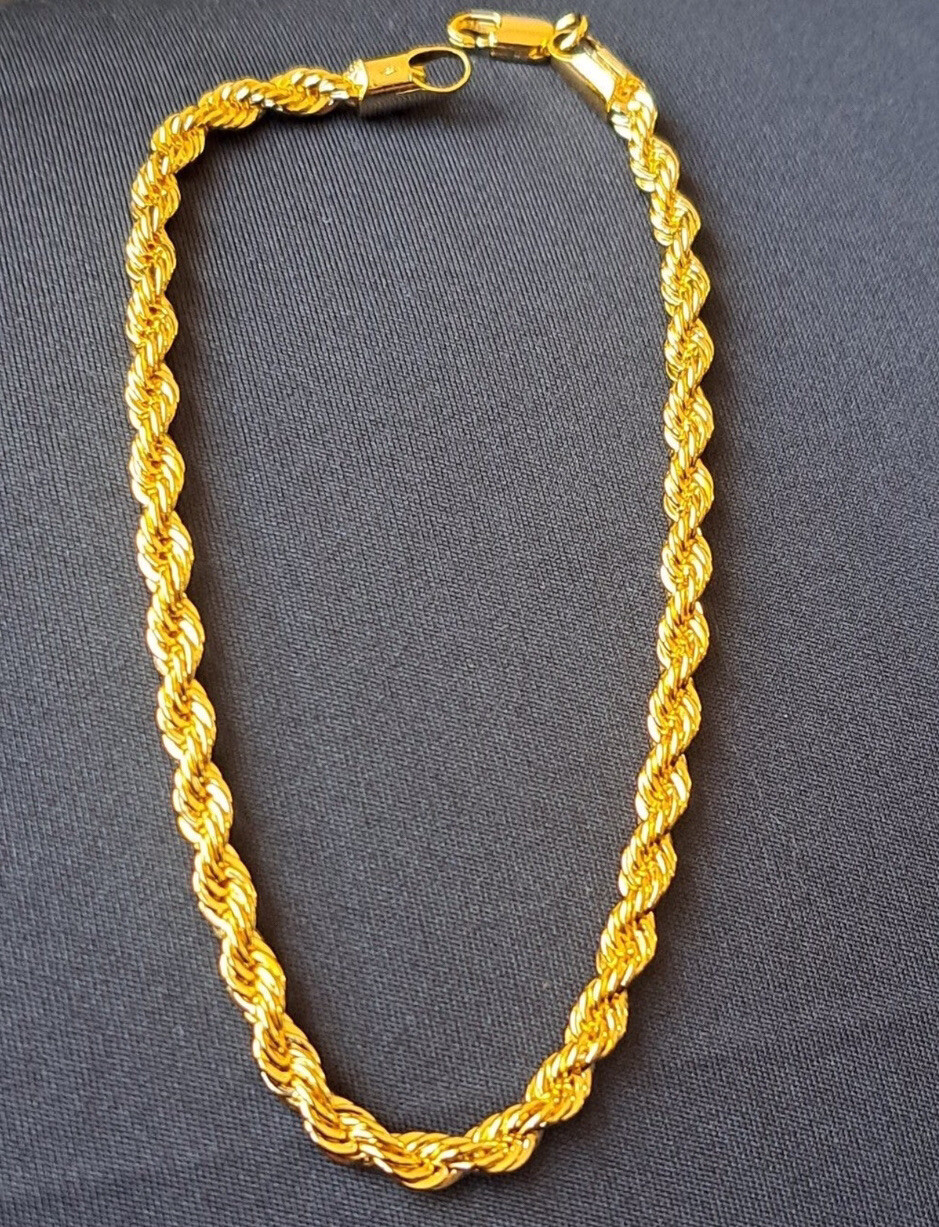 9.5” 14K GOLD PLATED BRACELET OR ANKLET MADE IN ITALY L2