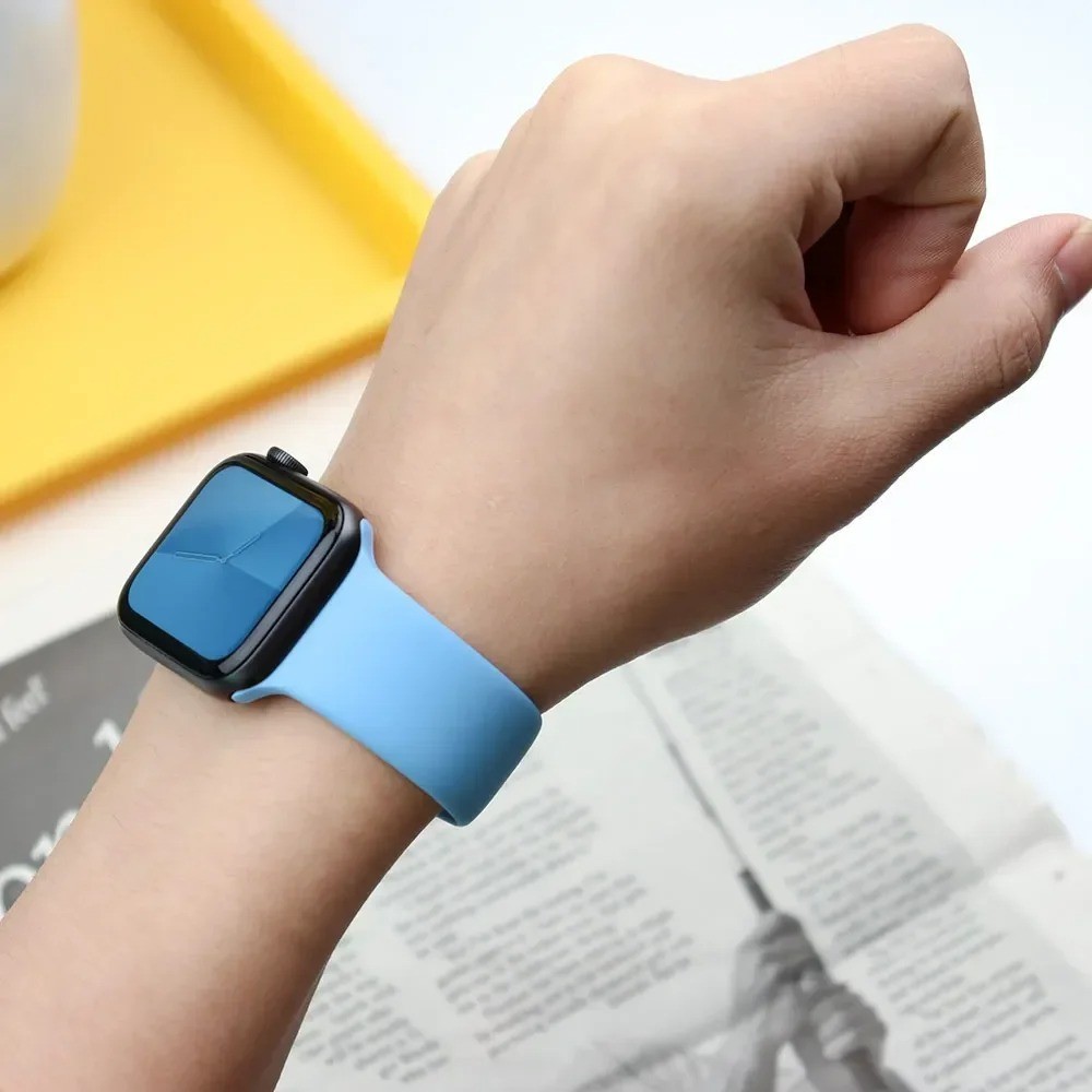 Silicone Narrow Sport Band for Apple Watch Series 11, 10, 9, 8, 7, 6, 5 SE