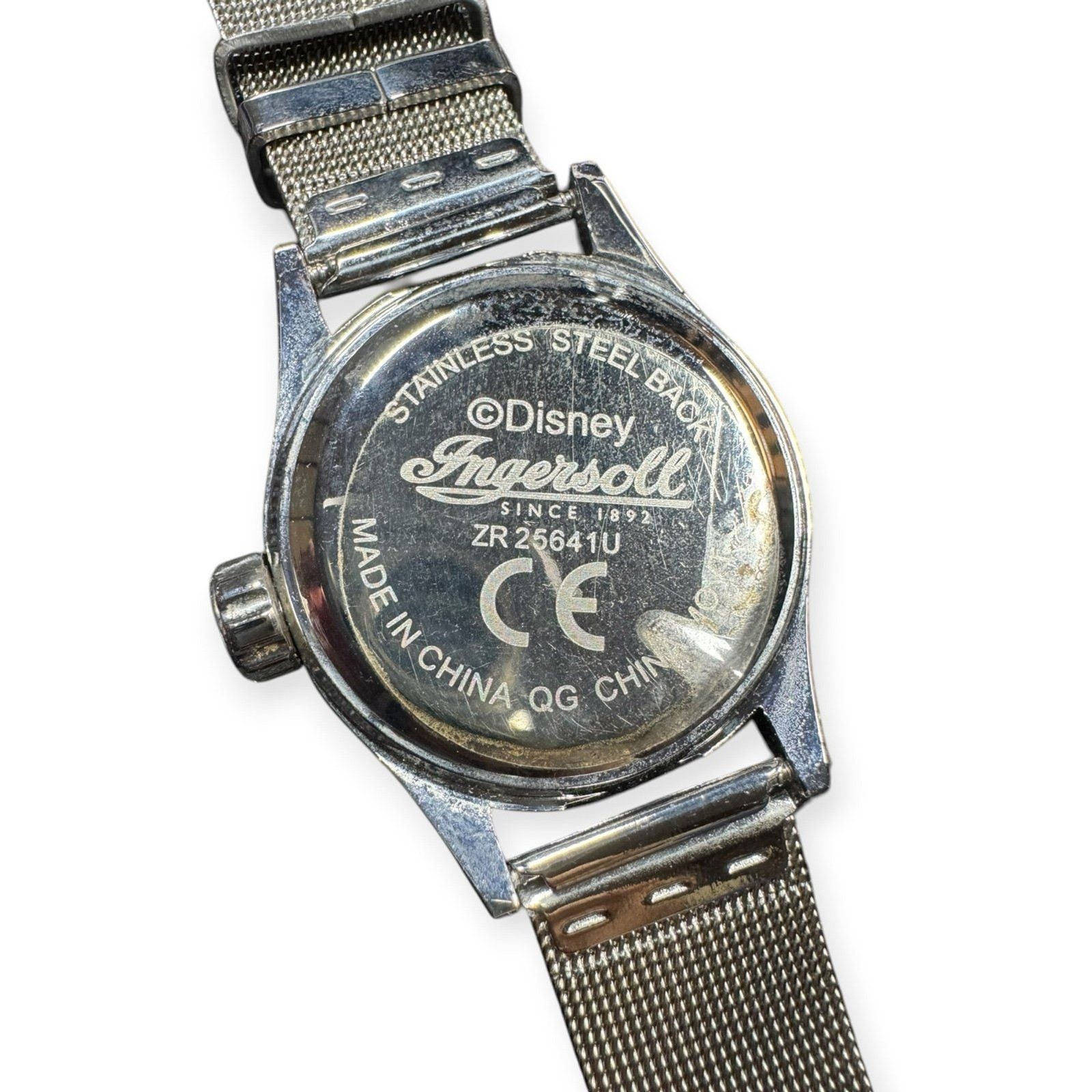 Disneyland Ingersoll Mickey Mouse Watch Silver Swiss Watch Base VTG Rare