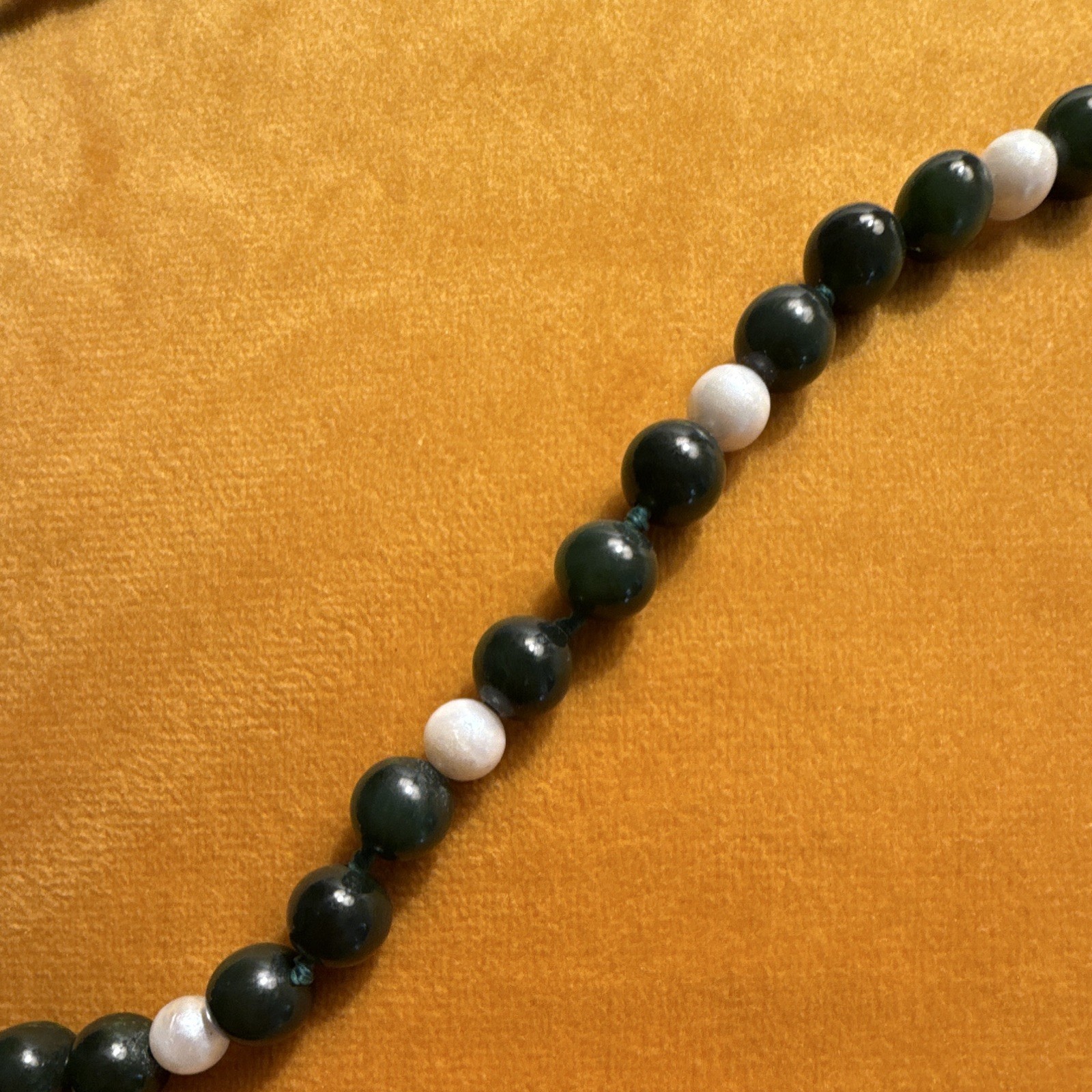 Signed 925 Sterling Silver Tourmaline and Fresh Water Pearl Necklace