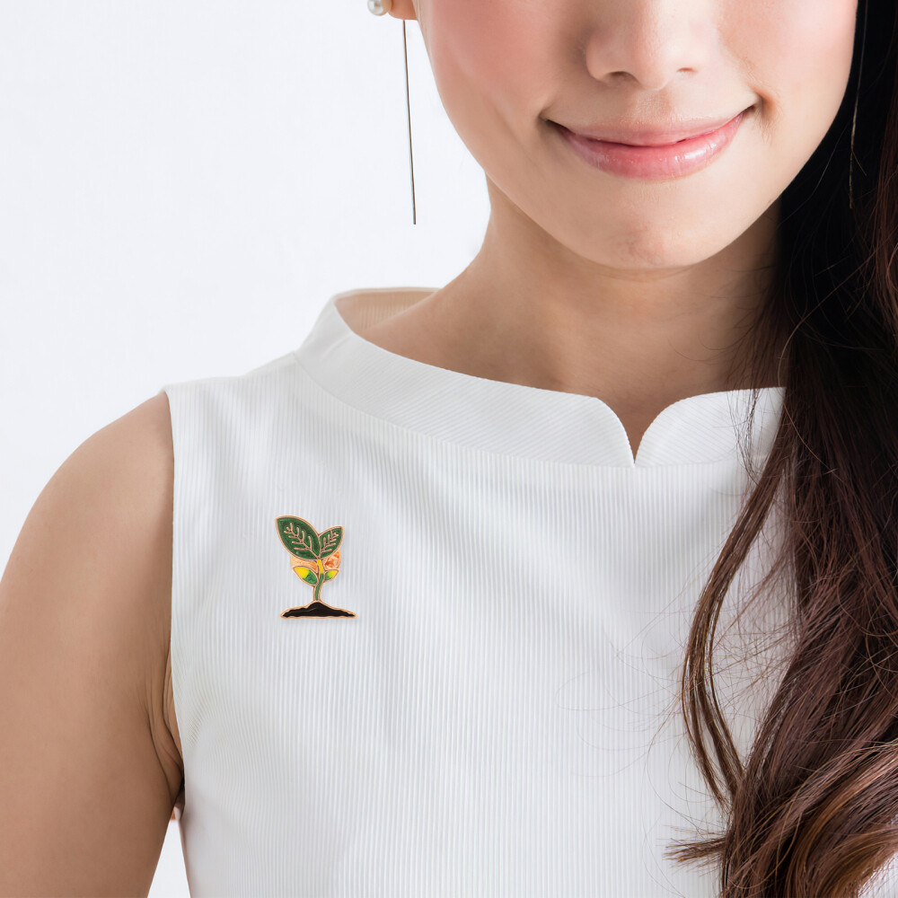 1PC Leaves Plant Bean Sprouts Enamel Brooch Collar Pin Cartoon Brooch Pin Badges
