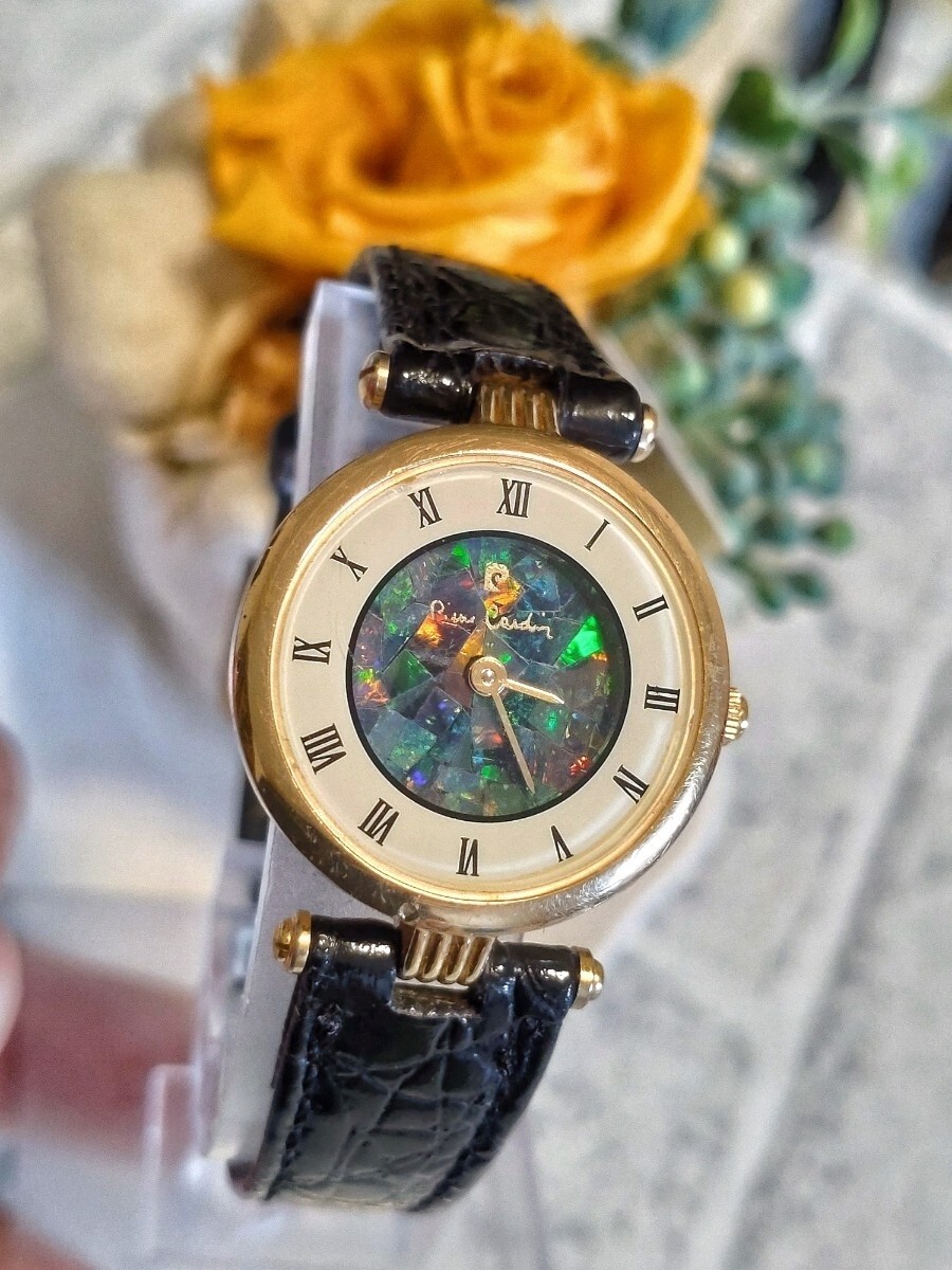 Operational Pierre Cardin Ladies’ Watch Opal Dial Roman Index Vintage Sparkling