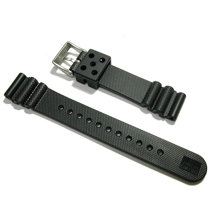 SEIKO Genuine Watch Band 20mm Black Urethane Belt DE39AZ for SBDX001 SBDX003