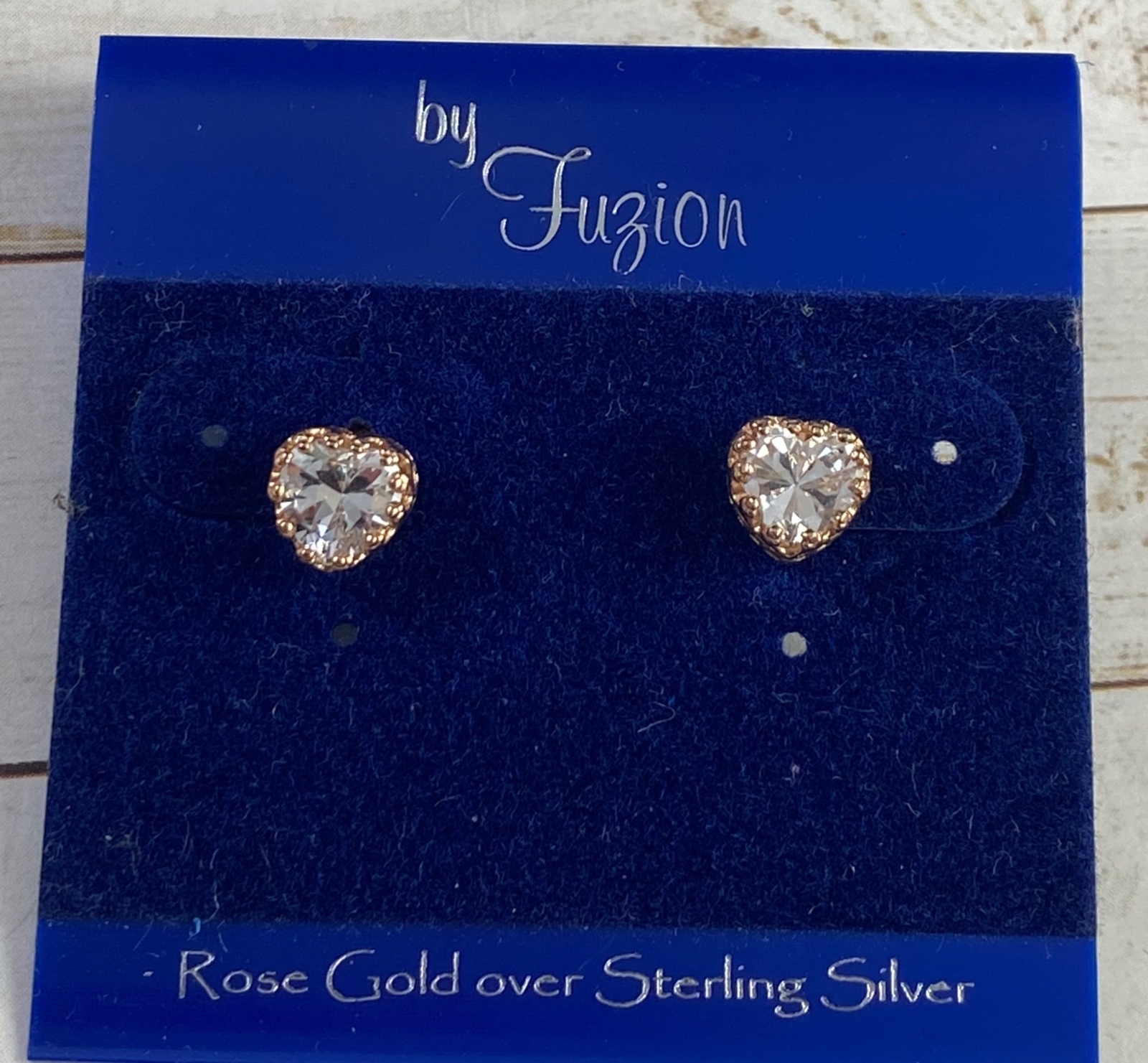 Fuzion Creations Rose Gold Over Sterling Silver Earrings NWT