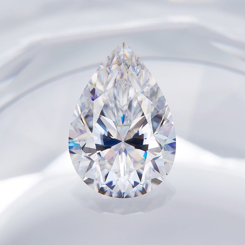 D Color Moissanite Pear VVS1 Lab Created Diamond Loose Gemstone Cut