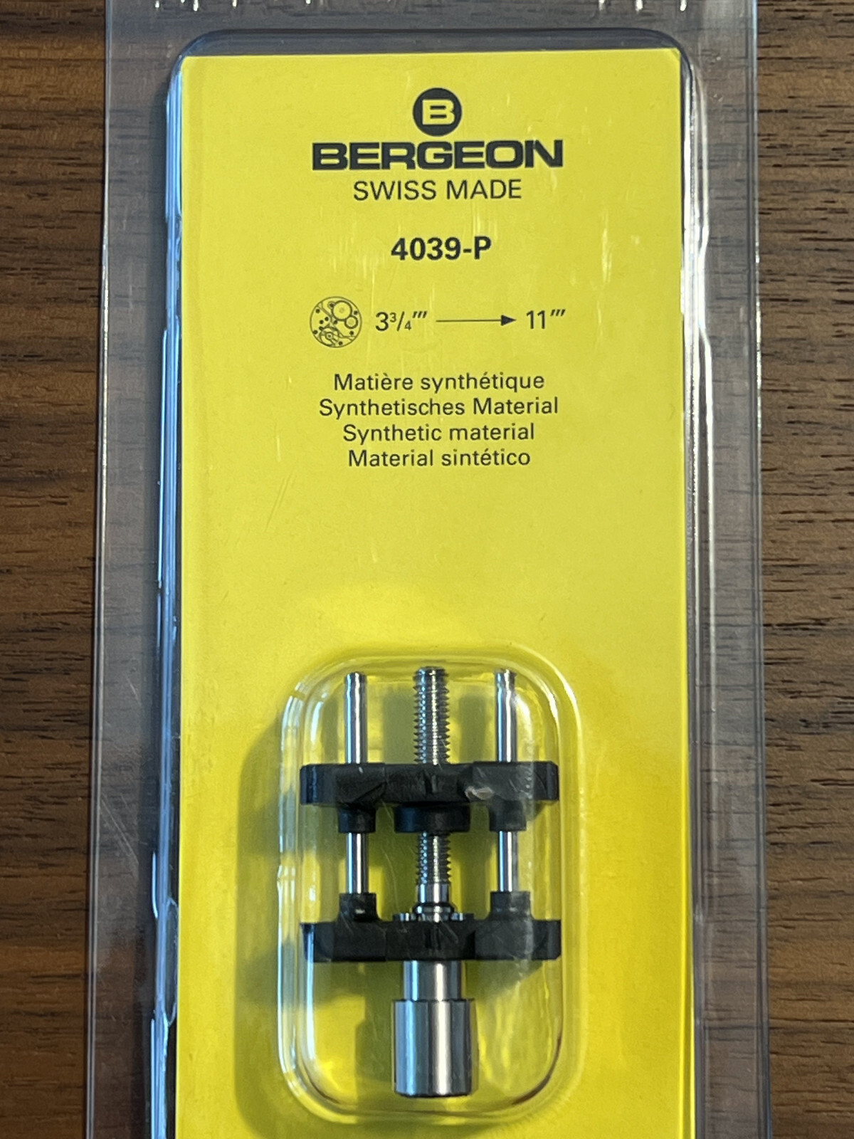 Bergeon 4039-P Extensible & Reversible Synthetic Movement Holder, Swiss Made