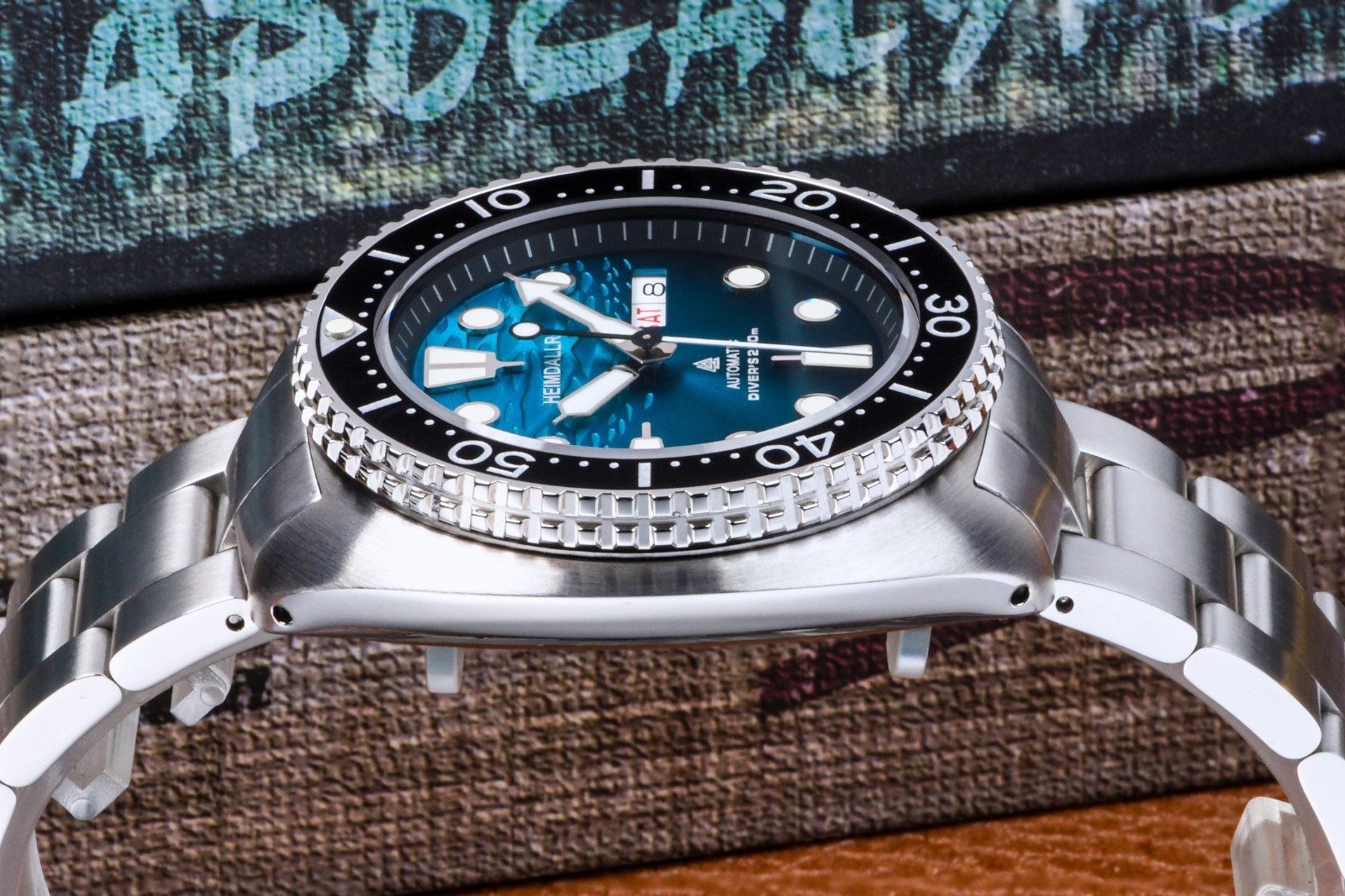 Heimdallr Sharkey 6105 Willard NH36 Day Date Automatic Watch Turtle Diver 45mm