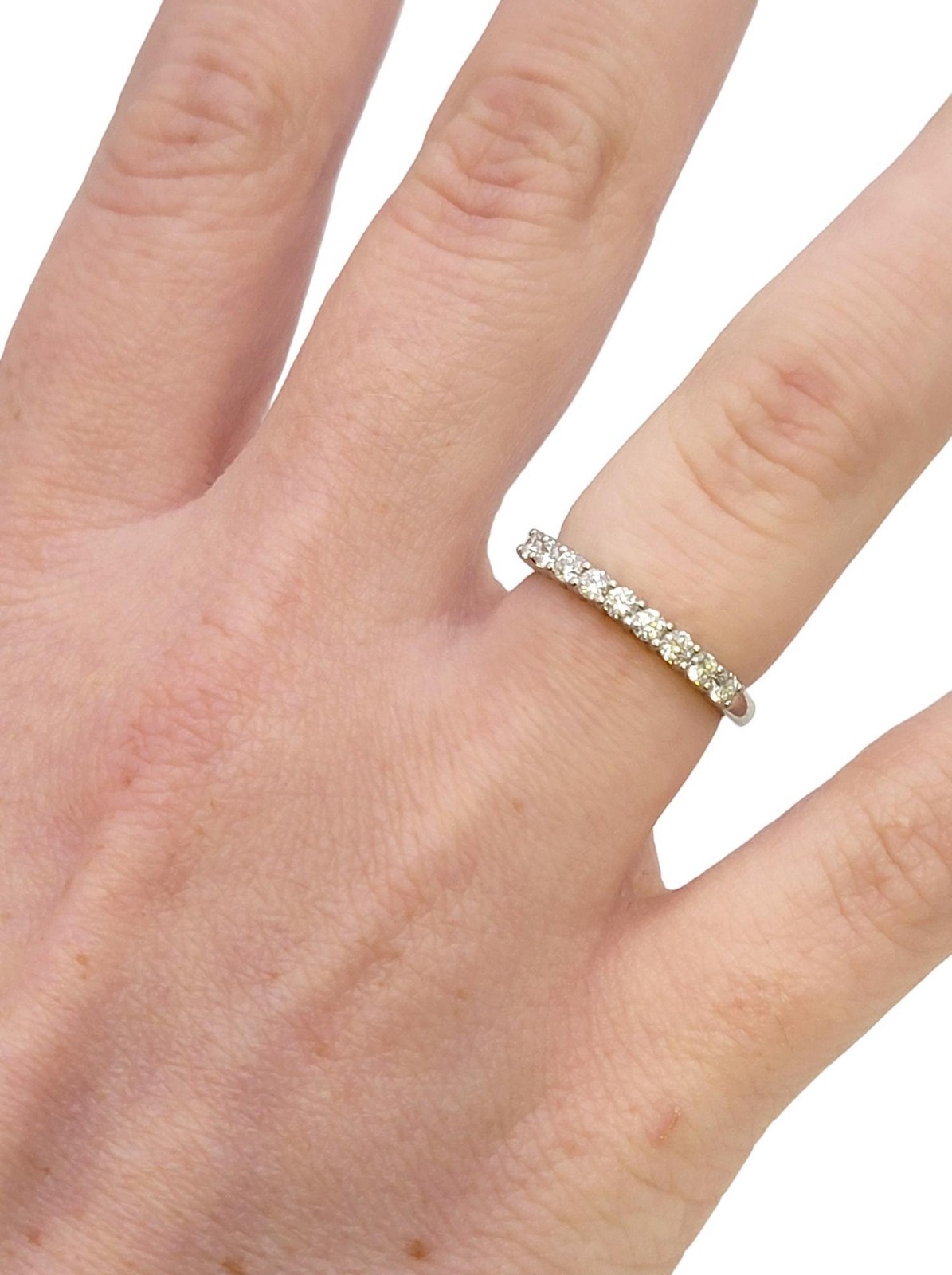 Tiffany & Co. Tiffany Forever Semi Eternity Round Diamond Band Ring in Platinum