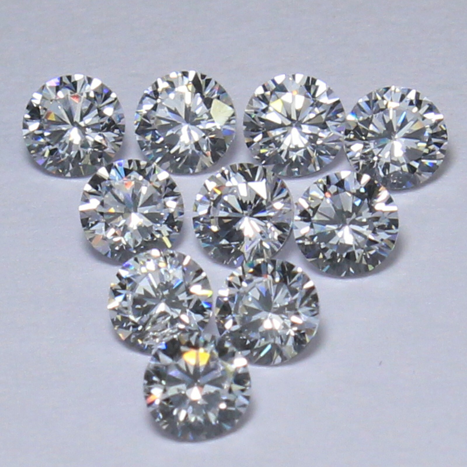 3.00 mm Round Brilliant 10 Pcs Lot DE Color VVS1 White 1.00 Ct Loose Diamond