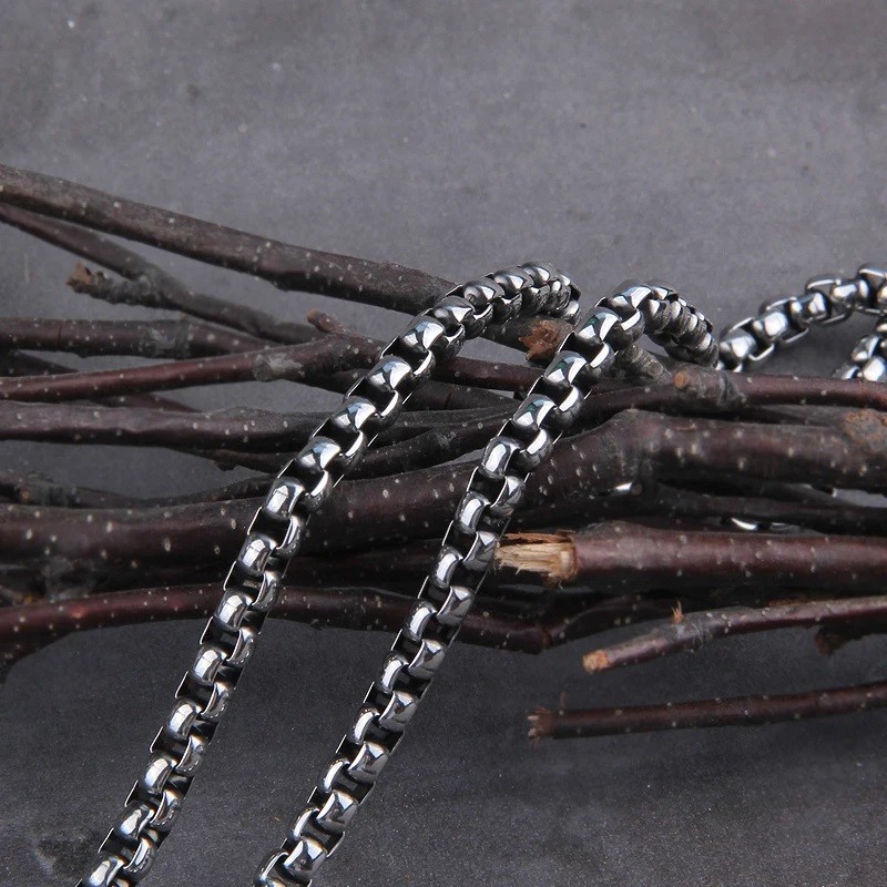 Vikings Stainless Steel Men’s Chains Necklace Without Pendant Fit Silver Jewelry