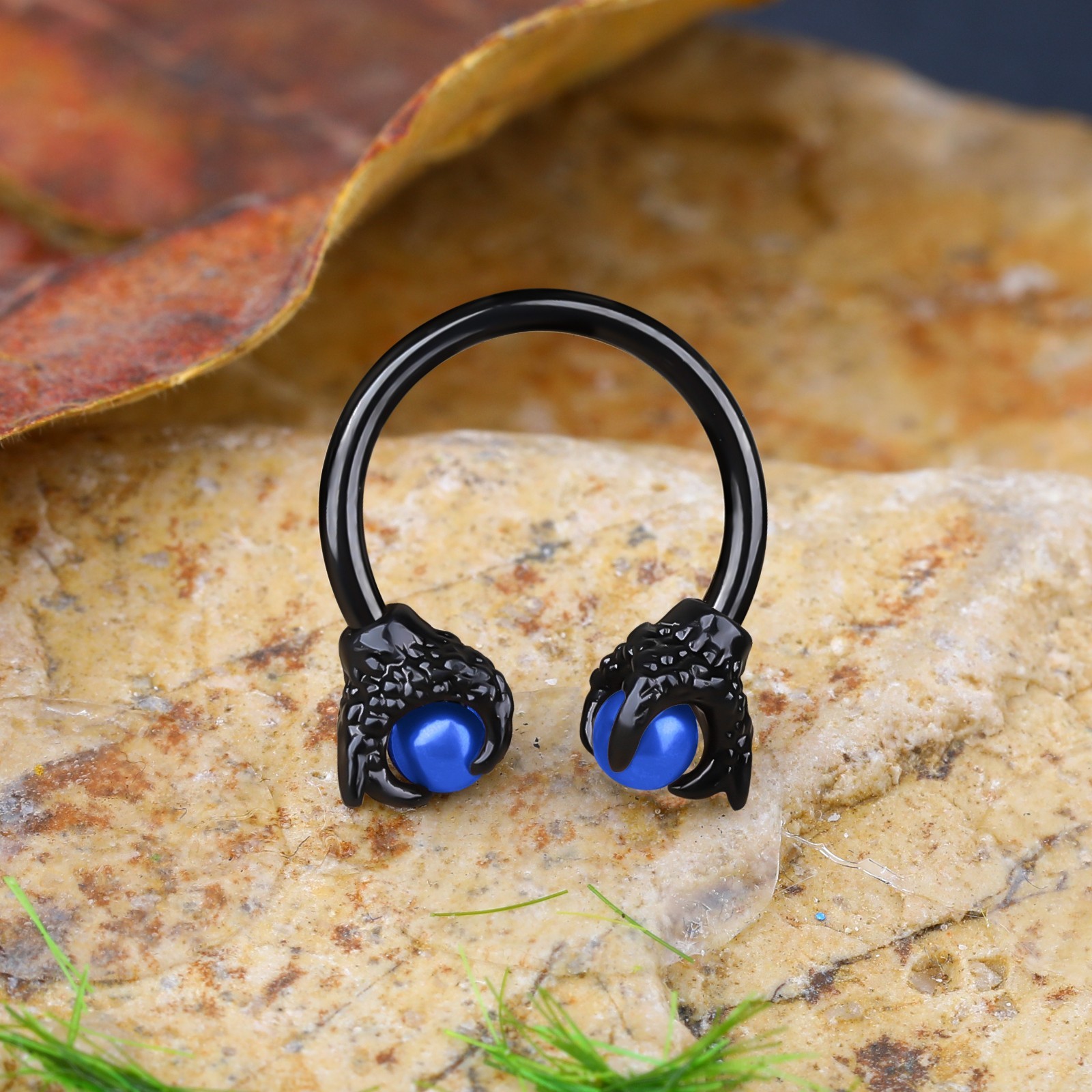 16G 316L Surgical Steel Circular Piercing Septum Ring Earring Weight Horse Shoes