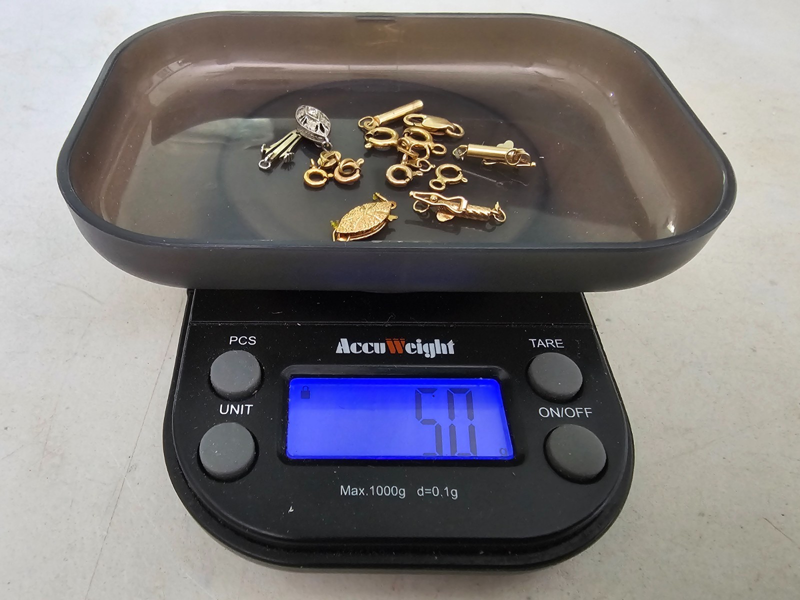 Solid 14K Gold Lot of 12 Jewelry Clasps Findings 5 Grams