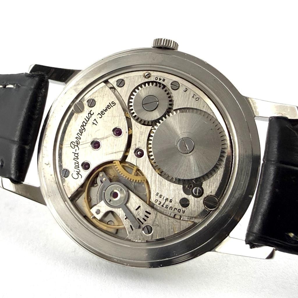 OVERSIZED GIRARD PERREGAUX MANUAL WIND DRESS VINTAGE GENTS WATCH STAINLESS STEEL
