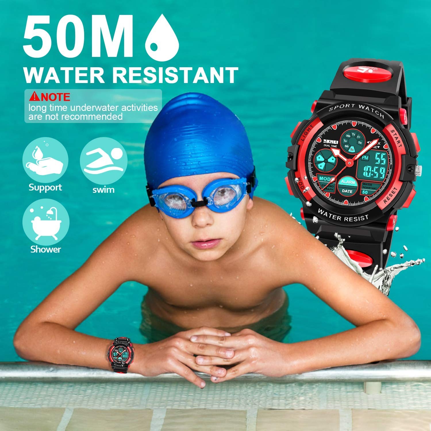 Waterproof LED Multi-Function Kids Watch – Perfect Gift for Boys & Girls