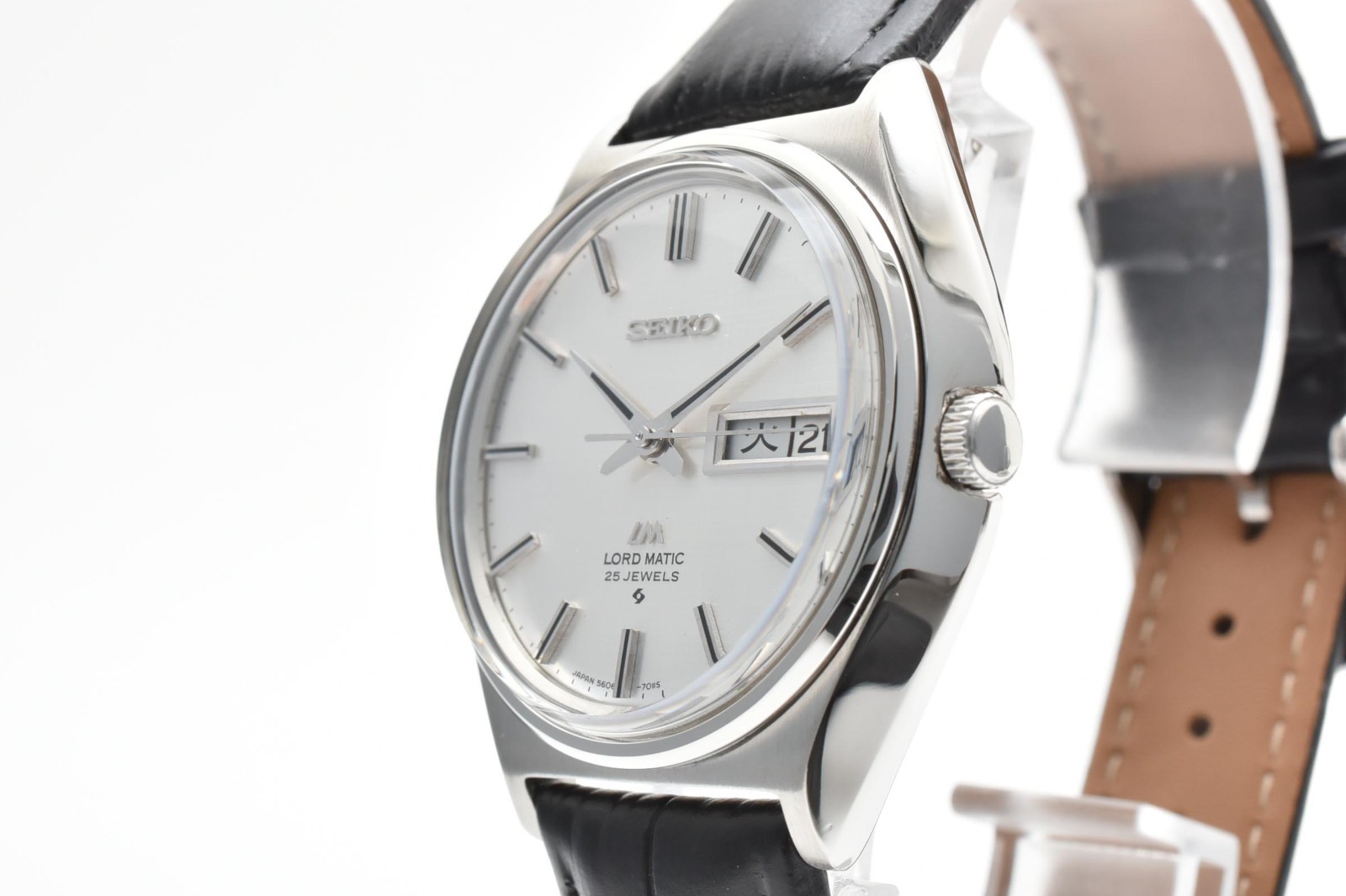 Serviced Vintage [MINT] SEIKO 5606-7010 Lord Matic Automatic Silver Dial JAPAN