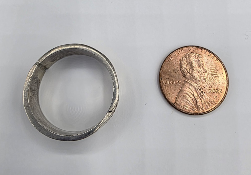 Dolphin Motif Sterling Silver Band RingSize 10.75 Marked Mex