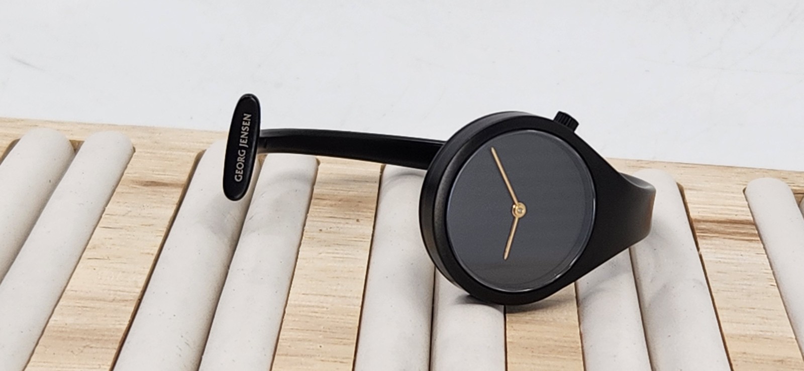 Georg Jensen 336 Vivianna Matte Black PVD Stainless Steel Bangle Watch, 27mm, M