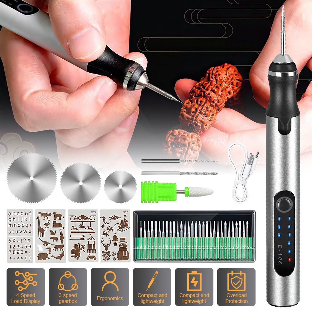 Professional Engraving Cordless Pen For Artists&DIY Variable Speed Rotary Tool