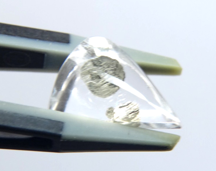 IP26 Pyrite Marcasite in quartz 3.35ct 11x7x3mm free form inclusions in Quartz
