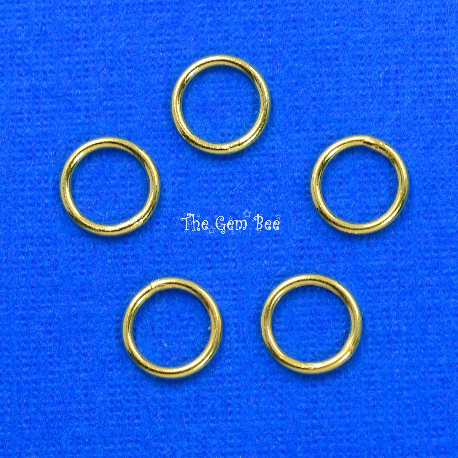 5MM 23 Gauge 14K Solid Yellow Gold Round CLOSED Jump Ring Finding