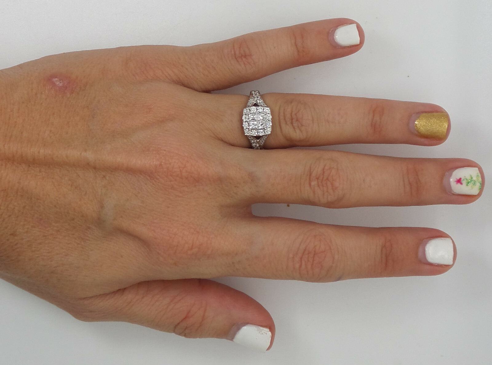 1CT Natural Diamond Anniversary Engagement Wedding Bridal Ring 14K White Gold