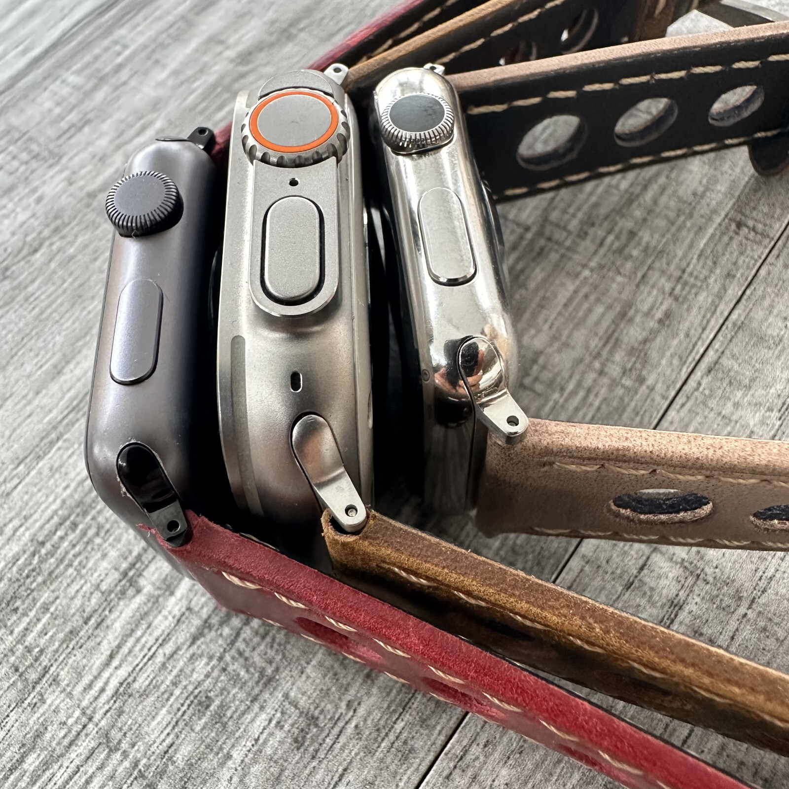Leather Perforated Racing Rally Watch Strap Band For Apple Watch ULTRA 1 2 49mm