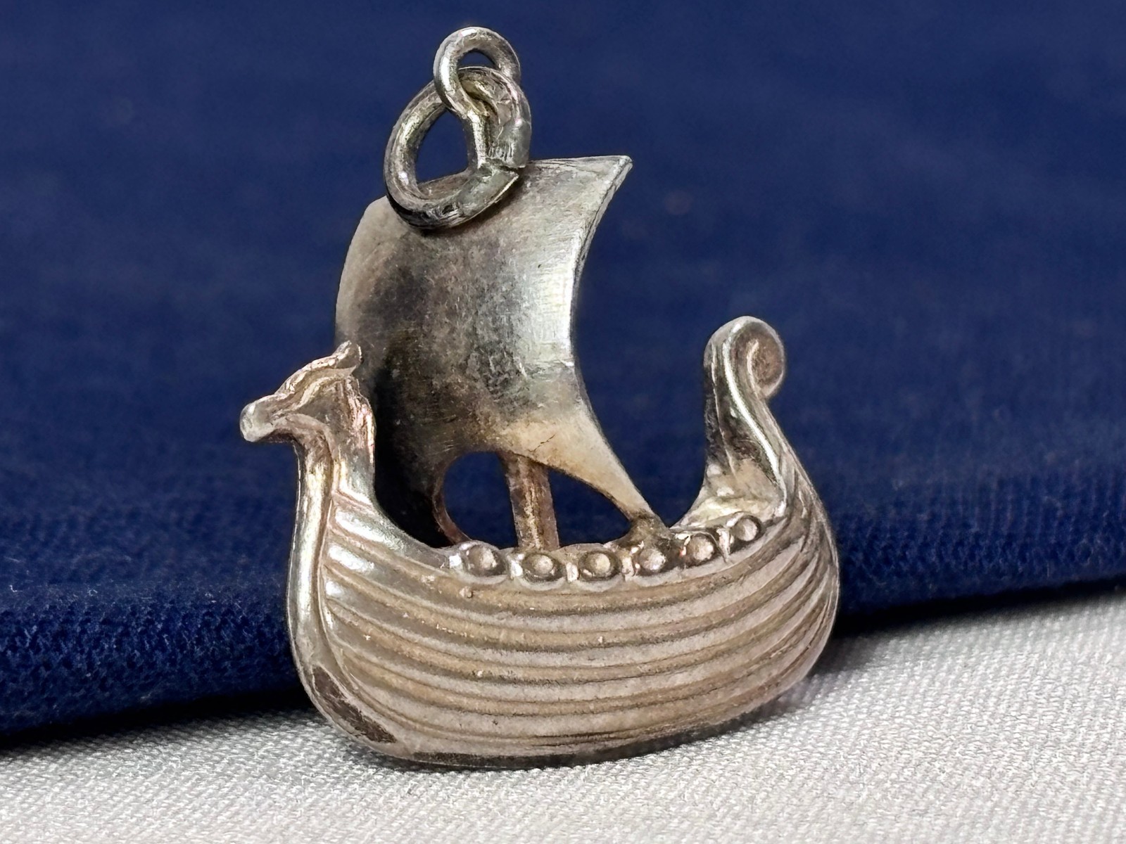 Sterling Silver VIKING SHIP Pendant 3.7 G Charm
