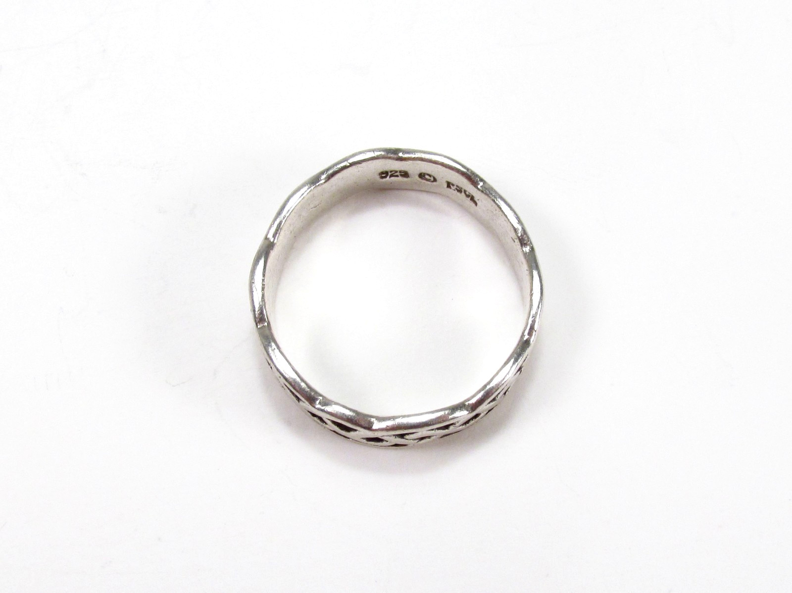 PreOwned Peter Stone PSCL Sterling Silver Celtic Knot Infinity Band Ring S 10.75