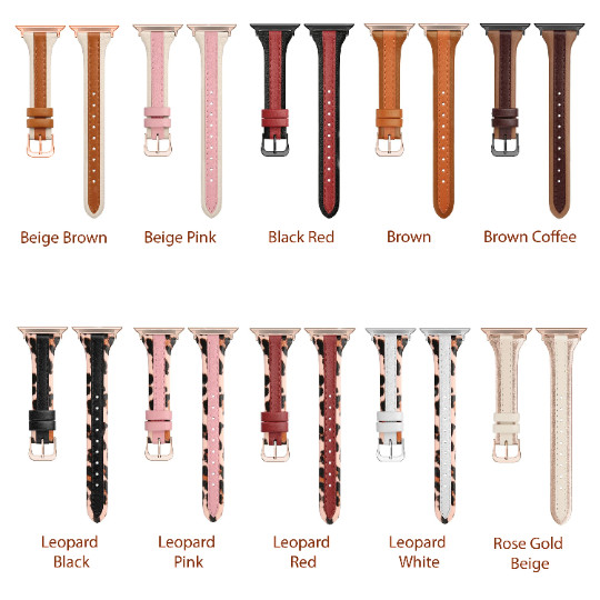 Leather Modern Style Band/Apple Watch 9, 8, 7, 6, 5, 4, 3, 2, 1, SE 38/40/41mm