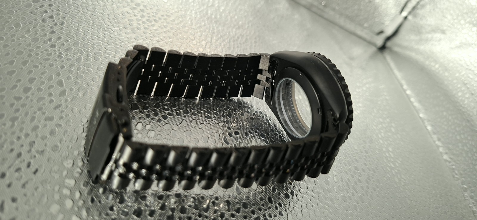 42mm Watch Case / Gold Bezel Fit 3.8 NH35 NH36 Black Stainless Steel