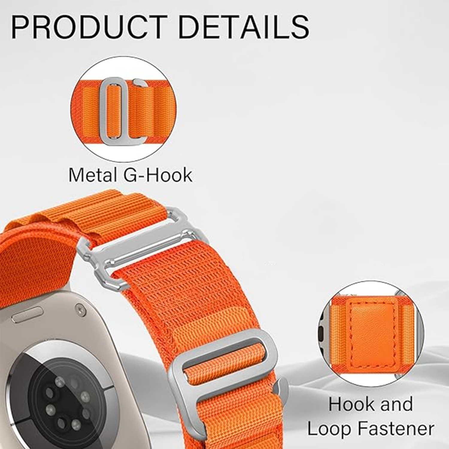 Nylon Trail Loop Watch Band Strap For Apple Watch Ultra 2 9/8/7/6/SE 44/45/49mm
