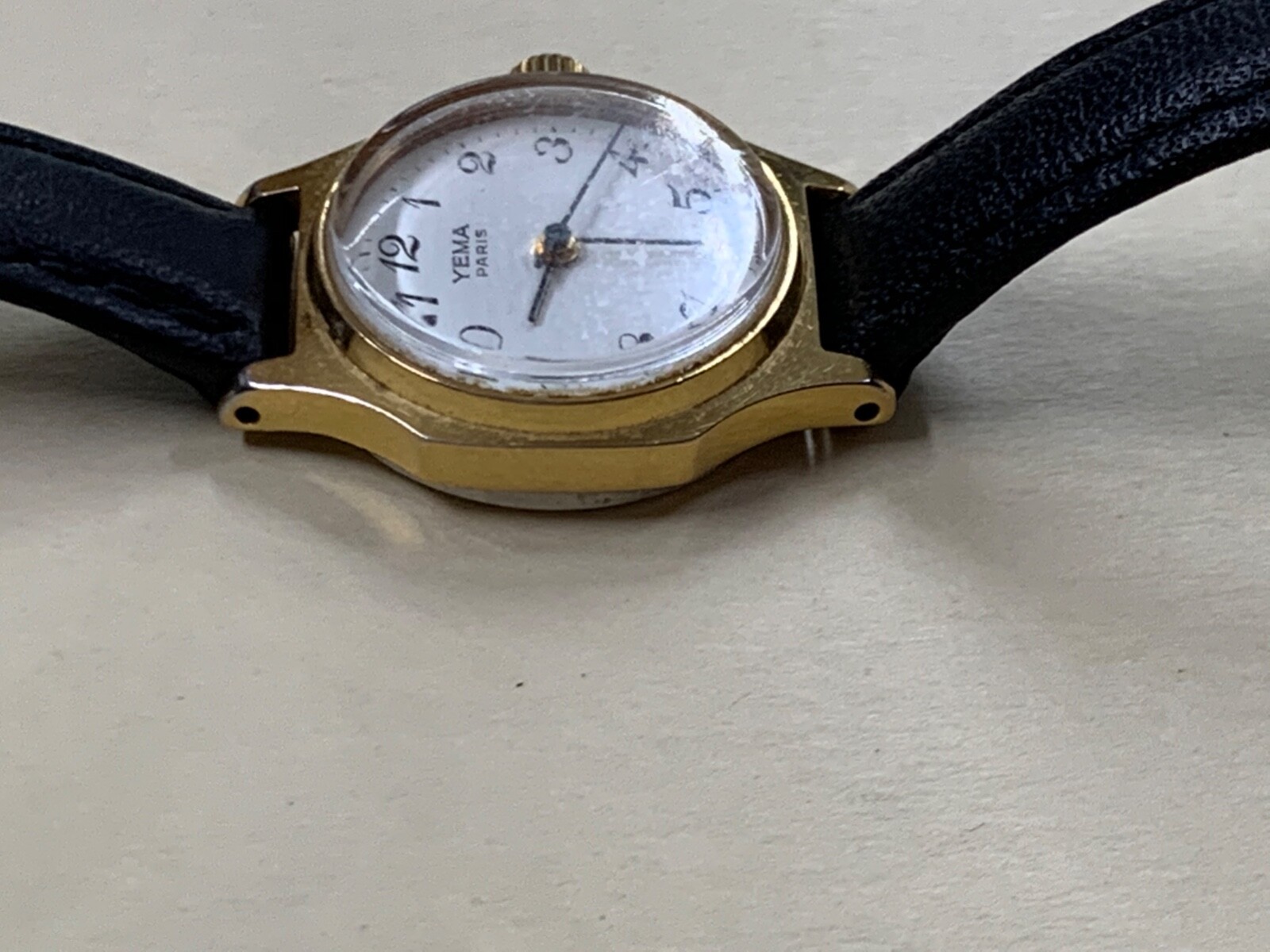 RARE Yema Paris Gold Tone White Dial Men’s / Women’s Watch X1E063, New Battery!