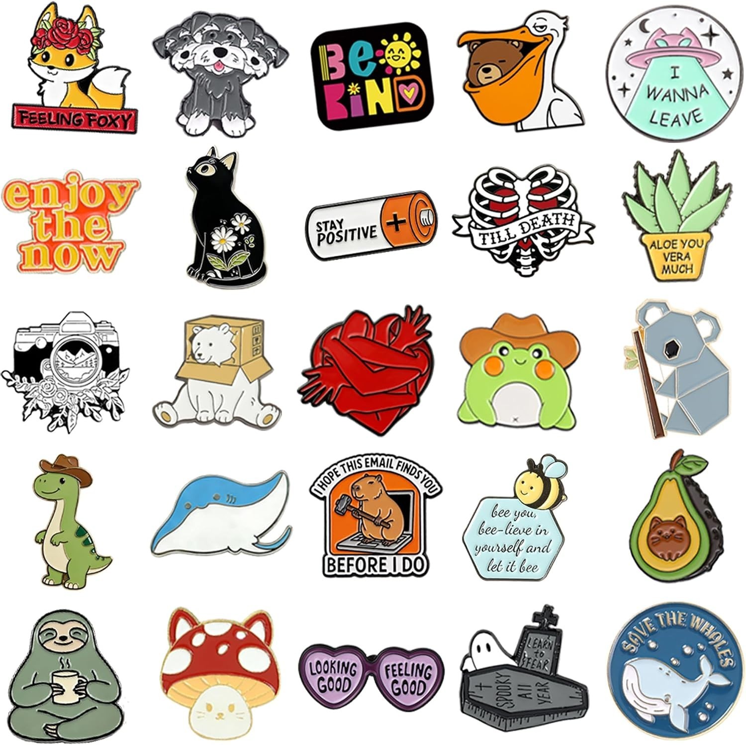 Durable and Fun Enamel Pins Set, Choose 20/40/50/80 pcs – Perfect Kids Souvenir!