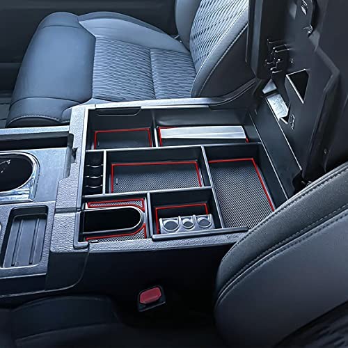 Center Console Organizer Compatible with 2014-2017 2018 2019 2020 2021 red