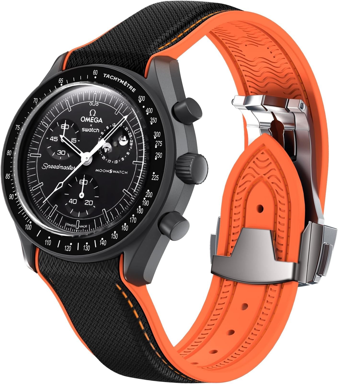 Strap for Omega x Swatch MoonSwatch Watch, 20mm Folding Buckle Color Collisio…
