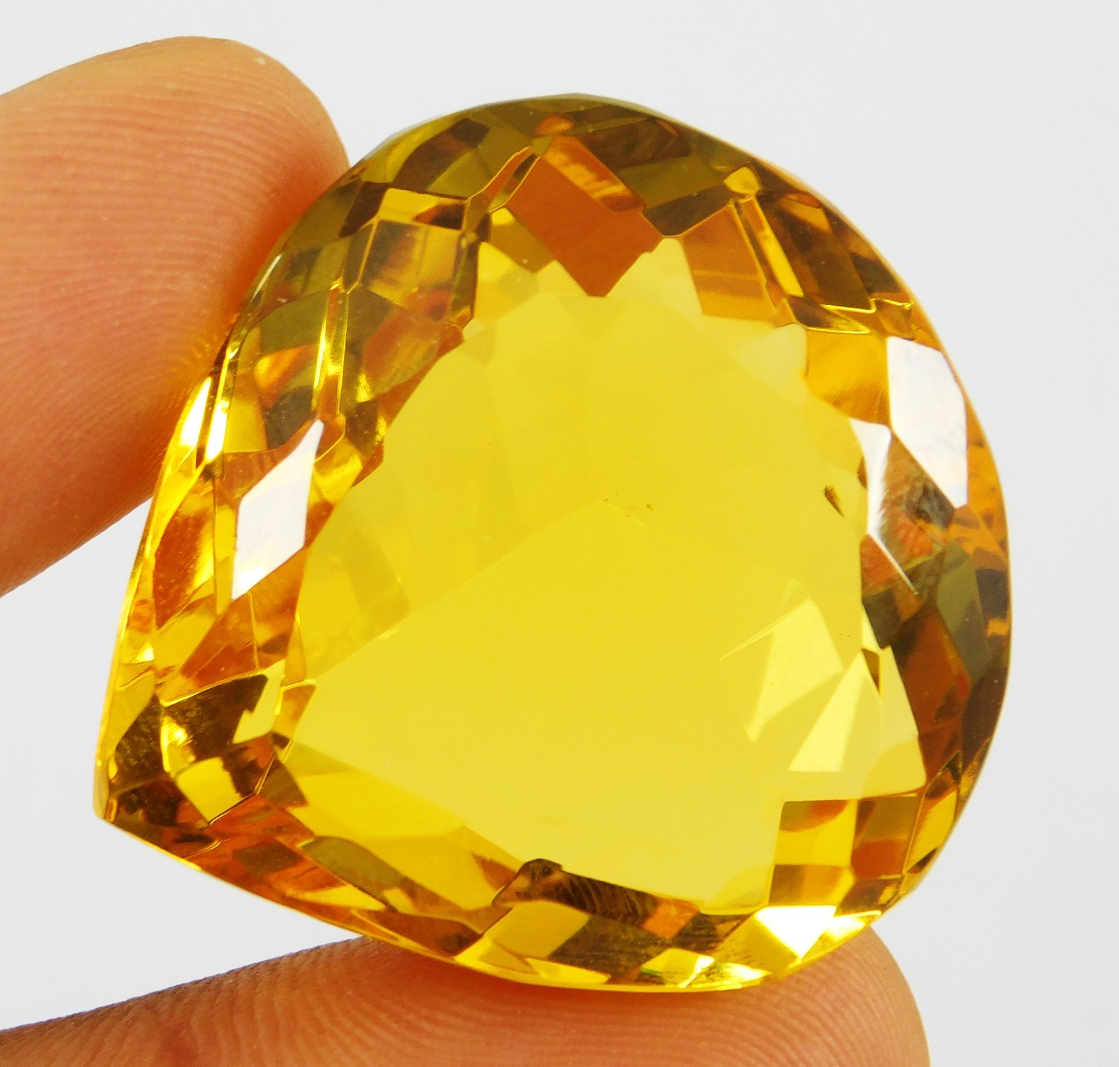 124.00 Ct Certified Brazilian Yellow Topaz Pear Cut Natural Loose gemstone