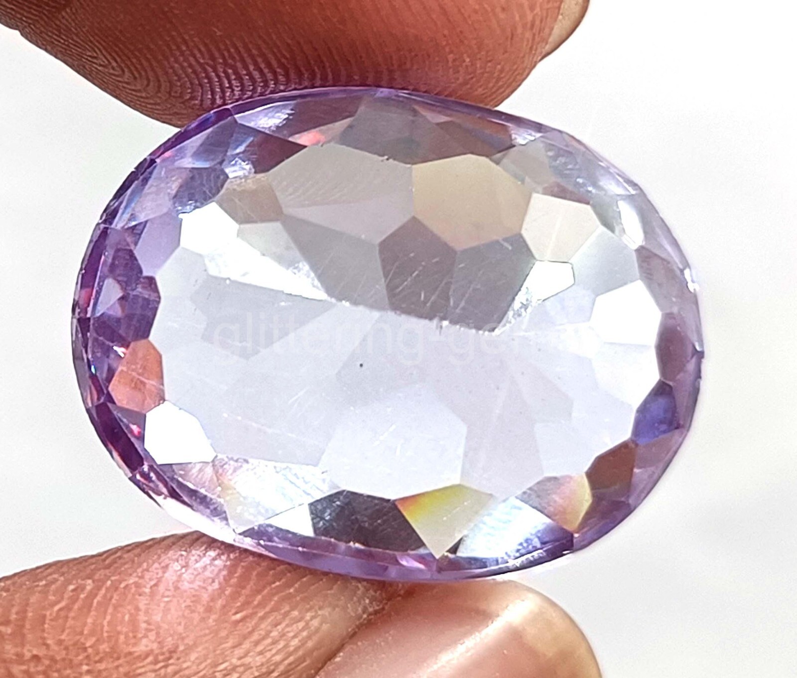 Natural 40.55 CT Oval Cut Purple Amethyst IGL Certified Loose Gemstone 5MSU