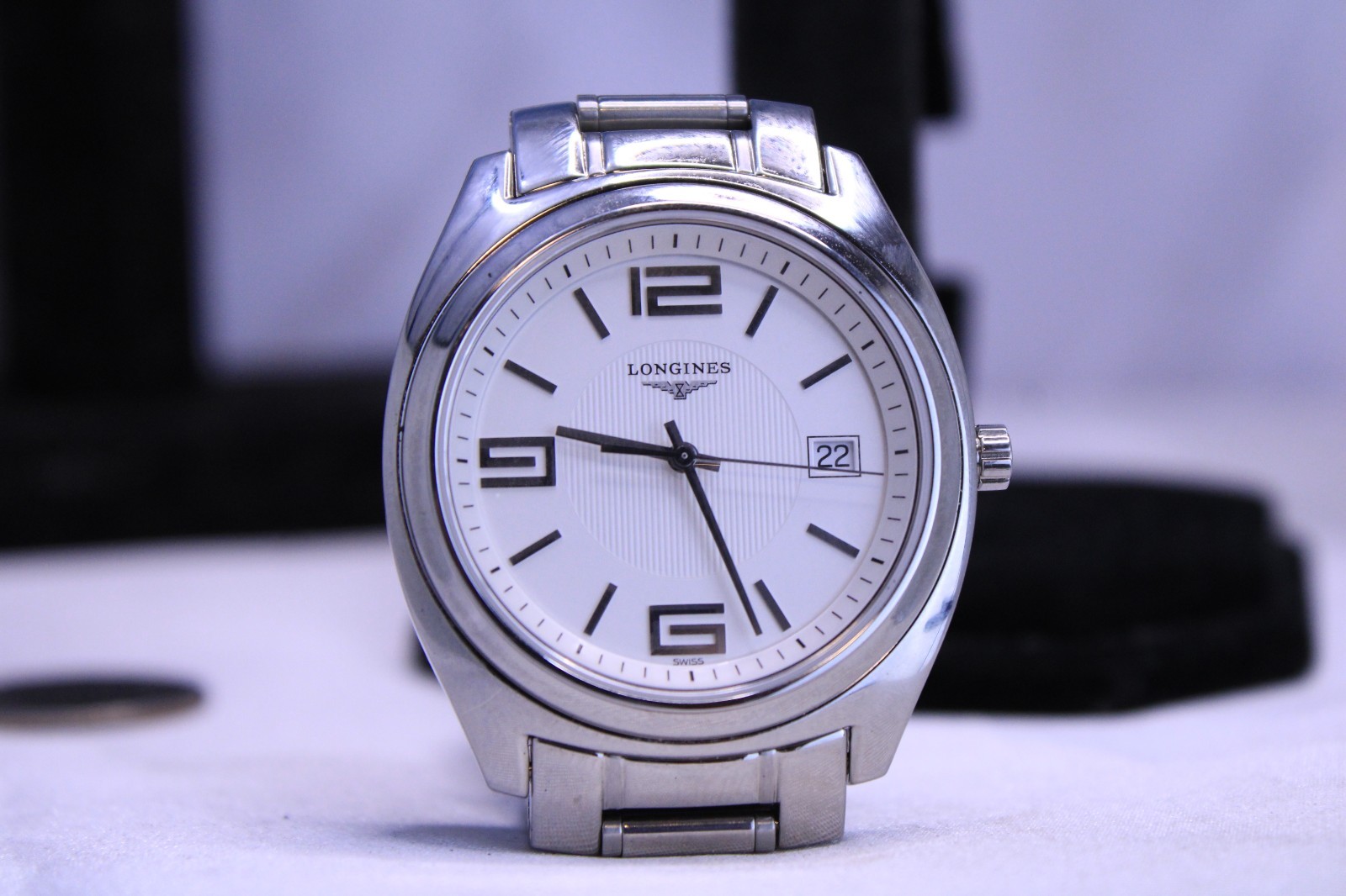 LONGINES Lungomare L3.632.4 Quartz Silver Dial Stainless Bracelet Men’s Watch