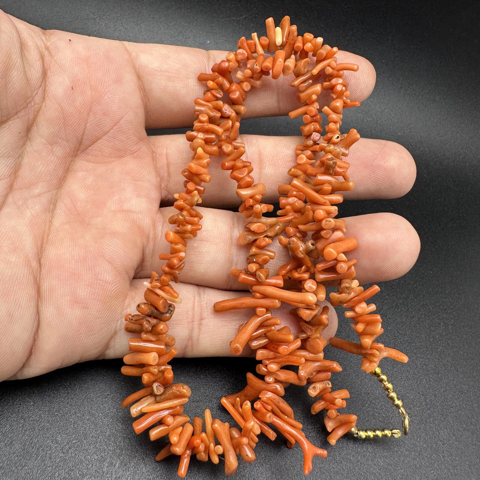 Wonderful ￼29,2 gram Antique natural coral necklace Rare