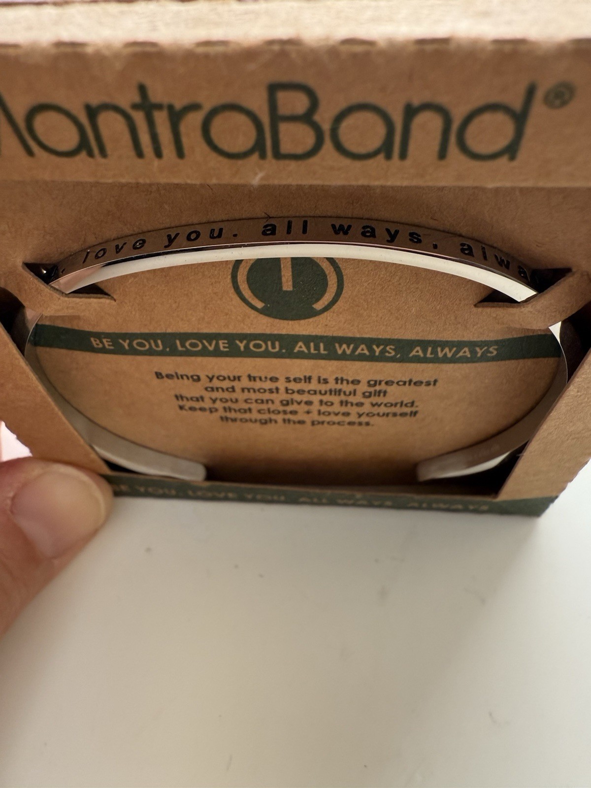 MantraBand Silver “Be you Love You All Ways Always” Bracelet NEW