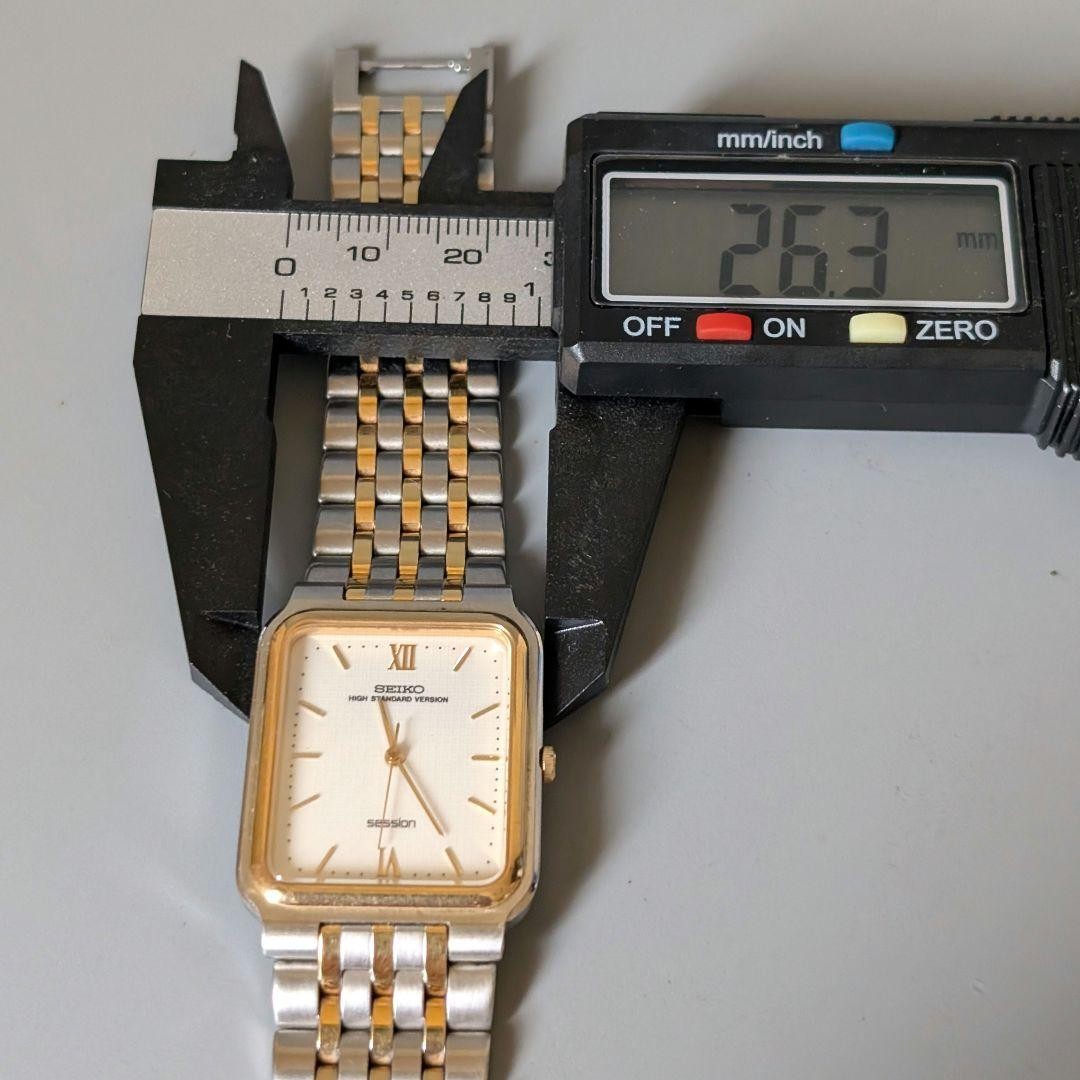 Excellent SEIKO Session Square Men’s Watch Battery Replaced Auth Japan