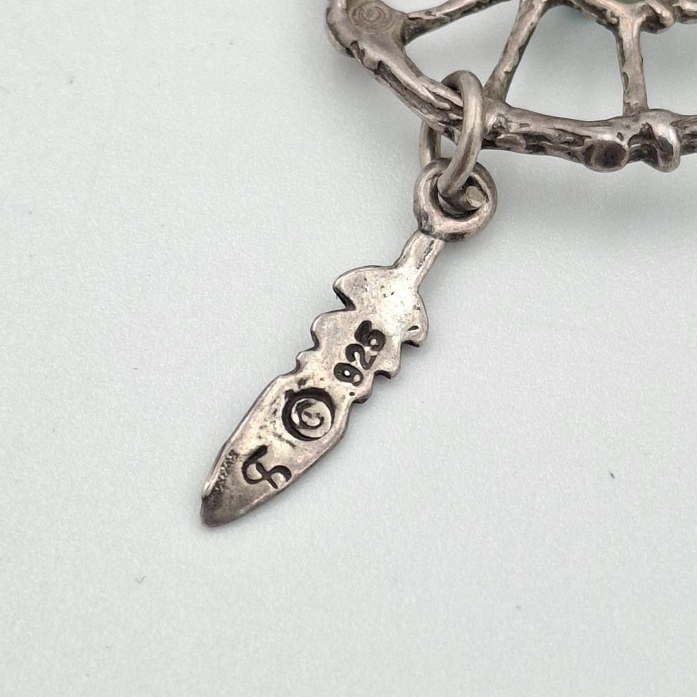 VTG Shube Dakota West Liquid 925 Sterling Silver Dreamcatcher Fetish Necklace