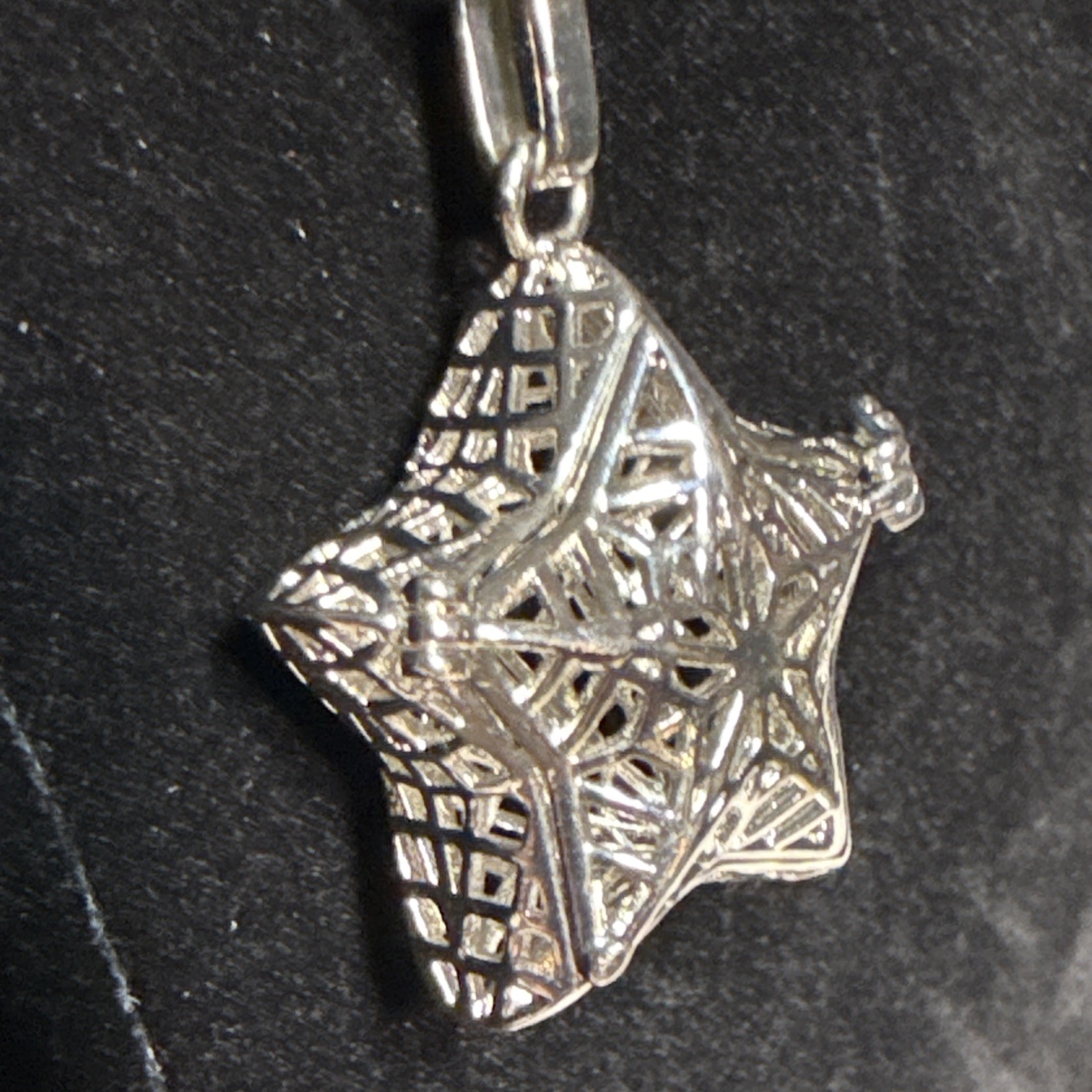 16in W 3 In Extender Silver Tone Necklace With Star Locket Pendent 1 In In Size