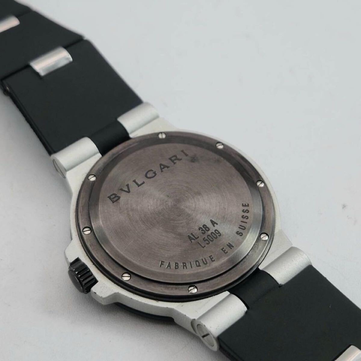 [B1Y] BVLGARI AL38A Automatic Aluminum Watch Diagono Date White [w5x]