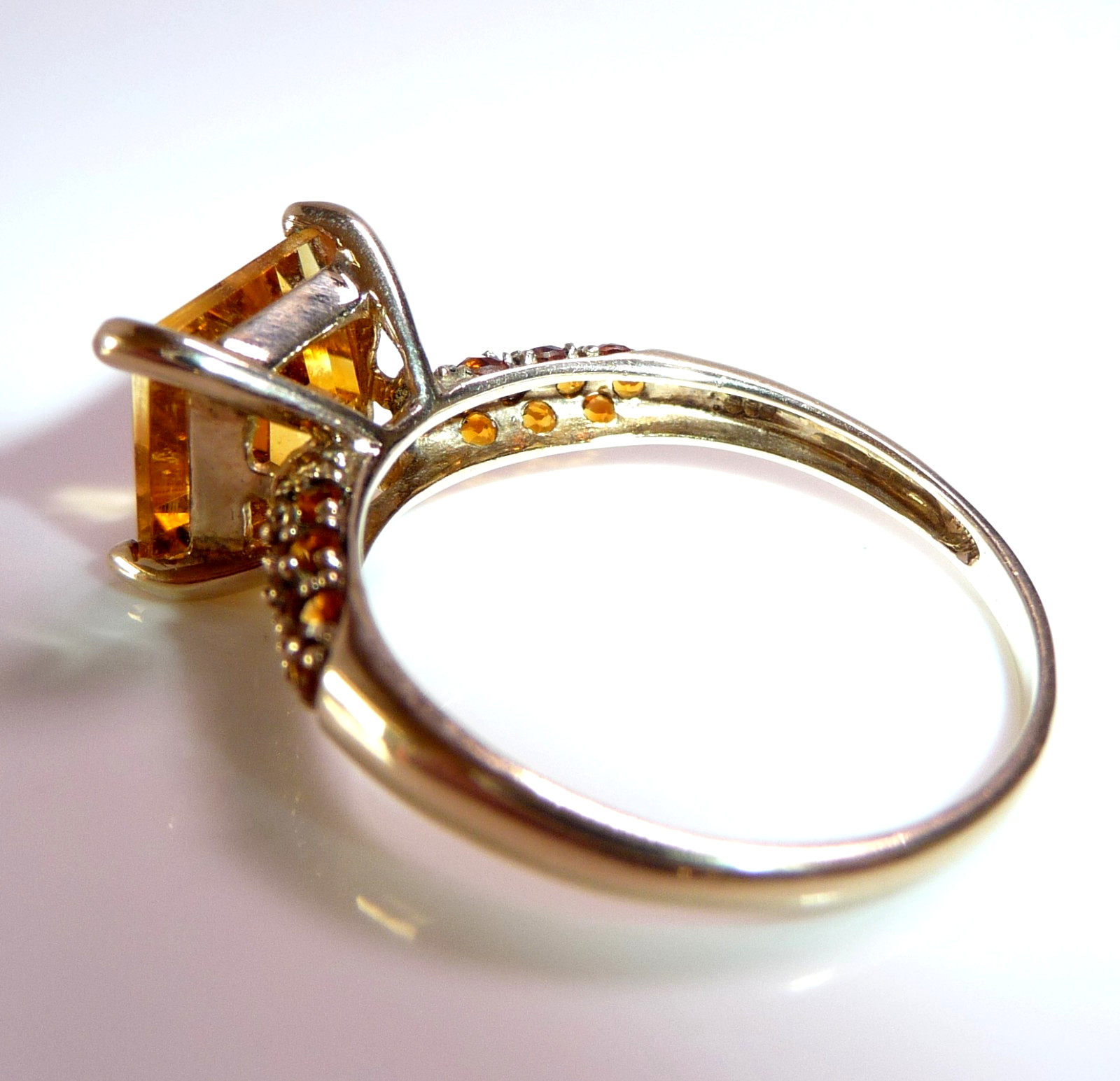 Ring 333 gold yellow gold 3.00ct. Citrine size 63 / 20 mm changeable 2.9g